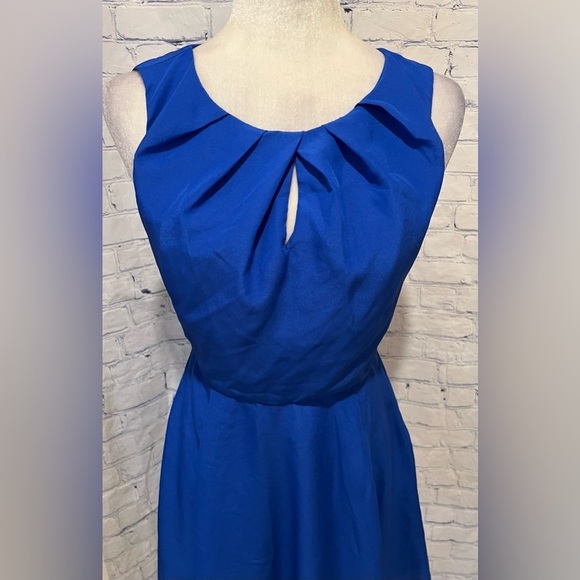 Blue Express Flare Dress Keyhole In Front Size 6 - Picture 3 of 7